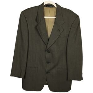 Yves Saint Laurent YSL‎ Blazer Suit Jacket Brown Sport Coat Men's Worsted Wool